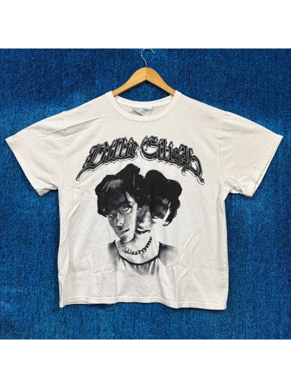 Billie Eilish Bad Guy Split Face Oversized Bedroom Pop Tee L